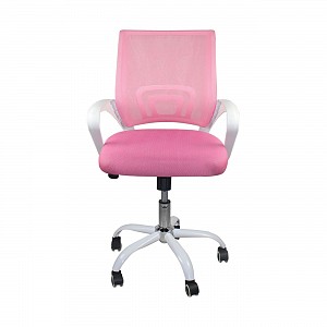 Woodwell BF2101-SW Πολυθρόνα Γραφείου με Ανάκλιση Άσπρο - Mesh Ροζ Ε-00022756 ΕΟ254,7SW