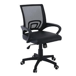 Woodwell BF2101-P Πολυθρόνα Γραφείου με Ανάκλιση Μαύρο Mesh - Pu Ε-00023263 ΕΟ254,4P
