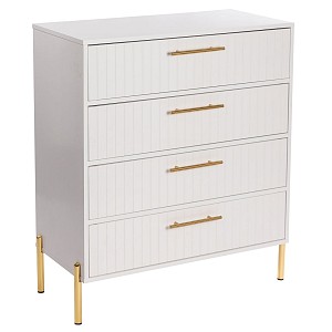Woodwell FINO Συρταριέρα με 4 Συρτάρια, Άσπρο Ε-00024411 Ε7011,1