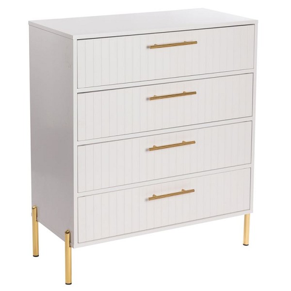 Woodwell FINO Συρταριέρα με 4 Συρτάρια, Άσπρο Ε-00024411 Ε7011,1