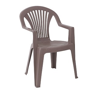 Woodwell LIDO Πολυθρόνα Τραπεζαρίας Κήπου - Βεράντας Στοιβαζόμενη, PP Απόχρωση Tortora Ε-00020282 Ε327,4