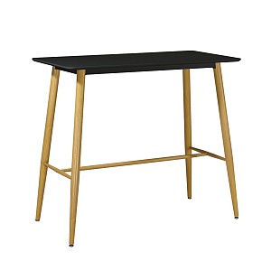 Woodwell LAVIDA Τραπέζι BAR Μέταλλο Βαφή Φυσικό, Μαύρο MDF Ε-00018810 ΕΜ154,2