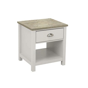 Woodwell LUXOR Κομοδίνο Απόχρωση Sonoma - Άσπρο Ε-00022012 Ε740,1
