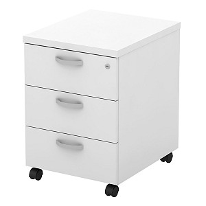 Woodwell ΣΥΡΤΑΡΙΕΡΑ Τροχήλατη με 3 συρτάρια, Απόχρωση Άσπρο Ε-00024555 ΕΟ979,1