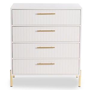 Woodwell FINO Συρταριέρα με 4 Συρτάρια, Άσπρο Ε-00024411 Ε7011,1