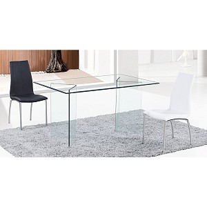 Woodwell GLASSER Τραπέζι - Γραφείο Διάφανο Γυαλί 12mm Ε-00014934 ΕΜ727