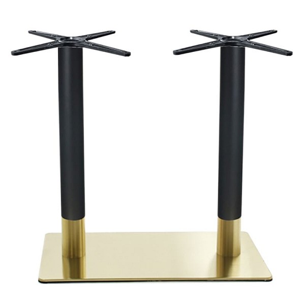 Woodwell RIVA Βάση Τραπεζιού Μακρόστενη Gold Inox #201 - Black / 21,20 Kg Ε-00024684 ΕΜ671