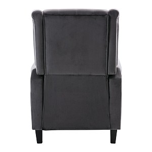 Woodwell CHESTER Relax Πολυθρόνα Μπερζέρα Σαλονιού, Καθιστικού Ύφασμα Velure Γκρι Ε-00023453 Ε7119,2