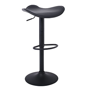 Woodwell SADDLE Σκαμπό BAR, Μέταλλο Βαφή Μαύρο, Pvc Μαύρο, Ρύθμιση Ύψους, Περιστρεφόμενο Ε-00023464 ΕΜ100,7Μ