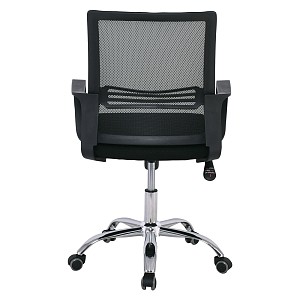 Woodwell BF2110 Πολυθρόνα Γραφείου Μέταλλο Χρώμιο, Mesh Μαύρο Ε-00022063 ΕΟ256