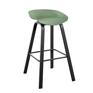 Woodwell PENT Σκαμπό Bar, Μέταλλο Βαφή Μαύρο, PP Πράσινο Ε-00025212 ΕΜ1531,6