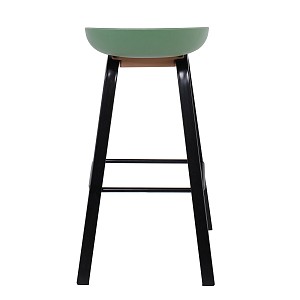 Woodwell PENT Σκαμπό Bar, Μέταλλο Βαφή Μαύρο, PP Πράσινο Ε-00025212 ΕΜ1531,6