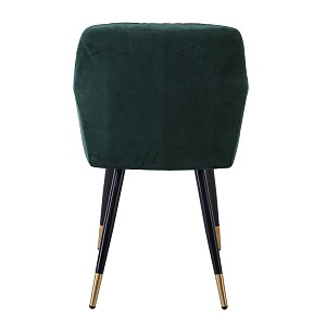 Woodwell RENA Πολυθρόνα Μέταλλο Βαφή Μαύρο, Ύφασμα Velure, Απόχρωση Forest Green Ε-00024371 ΕΜ785,3