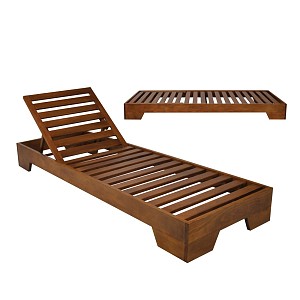 Woodwell VERANO Ξαπλώστρα (A) Καρυδί Οξιά Ε-00019491 Ε225,11