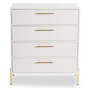 Woodwell FINO Συρταριέρα με 4 Συρτάρια, Άσπρο Ε-00024411 Ε7011,1
