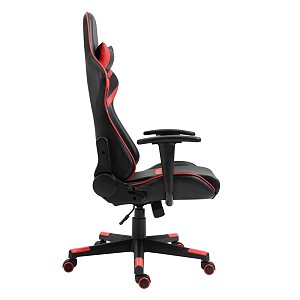 Woodwell BF9050 Gaming Πολυθρόνα Γραφείου, Ανάκλιση Πλάτης έως 90°, Pu Μαύρο - Κόκκινο Ε-00019279 ΕΟ588,1