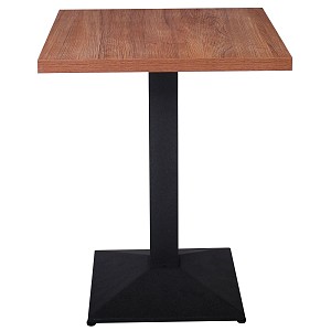 Woodwell MARCO Τραπέζι Τετράγωνο Επιφάνεια Melamine Καρυδί Βάση Μέταλλο Μαύρο 41x41cm Ε-00024029 ΕΜ854