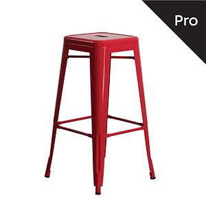 Woodwell RELIX Σκαμπό Bar-Pro, Στοιβαζόμενο, Μέταλλο Βαφή Κόκκινο Ε-00014489 Ε5190,2