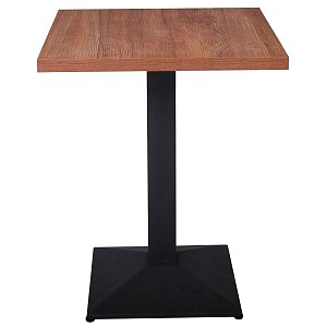 Woodwell MARCO Τραπέζι Τετράγωνο Επιφάνεια Melamine Καρυδί Βάση Μέταλλο Μαύρο 41x41cm Ε-00024029 ΕΜ854