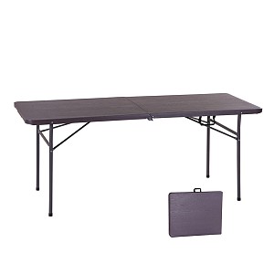 Woodwell BLOW-Pro Τραπέζι Catering Πτυσσόμενο (Βαλίτσα), Μέταλλο Βαφή Γκρι, HDPE Καρυδί 45mm Ε-00020550 ΕΟ179,2