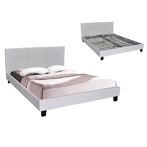 Woodwell WILTON Κρεβάτι Μονό, για Στρώμα 90x190cm, Pu Άσπρο Ε-00019623 Ε8060,11