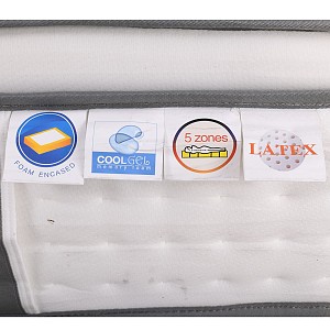Woodwell ΣΤΡΩΜΑ Pocket Spring 5-Zone Gel Memory Foam + Latex, Μονής Όψης (2) Ε-00024653 Ε2059,2