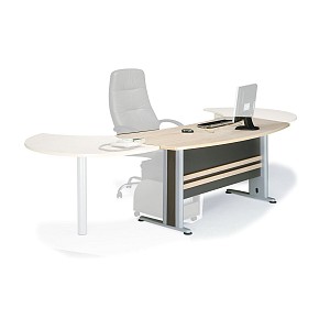 Woodwell EXECUTIVE Γραφείο Απόχρωση Dark Grey - Beech Ε-00007329 ΕΟ999Γ