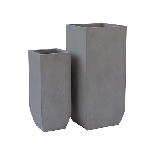 Woodwell FLOWER POT-1  Set 2 τεμαχίων Cement Grey Ε-00022895 Ε6300,S