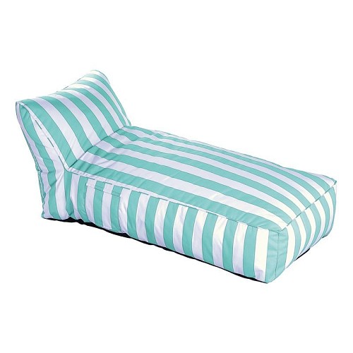 Woodwell TACO MAX Πουφ Ξαπλώστρα Ανάκλιντρο, 100% Αδιάβροχο Ύφασμα Ριγέ Άσπρο/Τιρκουάζ Ε-00026044 Ε029,40