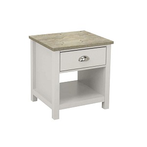 Woodwell LUXOR Κομοδίνο Απόχρωση Sonoma - Άσπρο Ε-00022012 Ε740,1