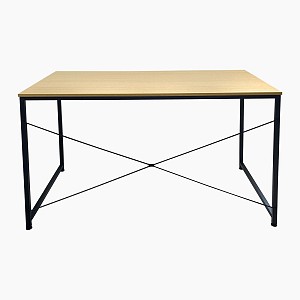 Woodwell ΓΡΑΦΕΙΟ Η/Υ Μέταλλο Βαφή Μαύρο, Melamine Beech Ε-00024822 ΕΟ412,1