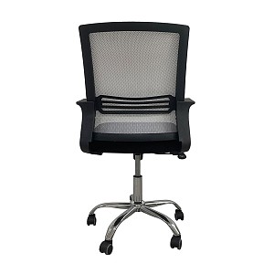 Woodwell BF2110 Πολυθρόνα-Pro Γραφείου Μέταλλο Χρώμιο, Mesh Γκρι - Μαύρο Ε-00025828 ΕΟ256,1