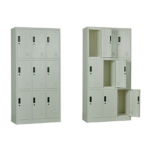 Woodwell LOCKER 9 Θέσεων Φοριαμός - Ερμάριο, Μέταλλο Βαφή  Άσπρο Ε-00016609 Ε6003