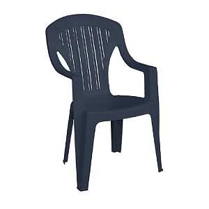Woodwell TROPEA Πολυθρόνα Τραπεζαρίας Κήπου - Βεράντας Στοιβαζόμενη, PP Απόχρωση Ανθρακί Ε-00020876 Ε311,2