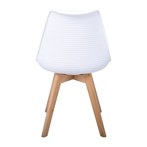 Woodwell MARTIN STRIPE Καρέκλα Ξύλινο Πόδι, PP Άσπρο Ε-00022611 ΕΜ136,14S