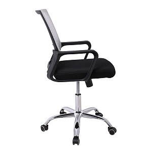 Woodwell BF2110 Πολυθρόνα-Pro Γραφείου Μέταλλο Χρώμιο, Mesh Γκρι - Μαύρο Ε-00025828 ΕΟ256,1