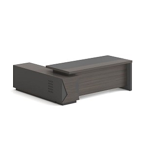Woodwell VIP Γραφείο Δεξιά Γωνία, Απόχρωση Grey Walnut Ε-00025780 ΕΟ929,R