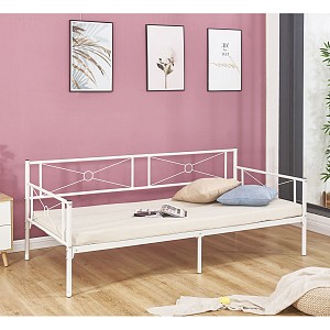 Woodwell QUEEN Daybed Κρεβάτι Μέταλλο Βαφή Άσπρο Ε-00021540 Ε8019,2