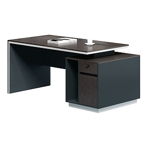 Woodwell ADVANCE Γραφείο Σκούρο Καρυδί - Sky Grey Ε-00022211 ΕΟ824