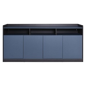 Woodwell ADVANCE Ντουλάπι Γραφείου, 3 Ράφια, 2 Ντουλάπια Δίφυλλα με 4 Ράφια, Σκ.Καρυδί-Sky Grey Ε-00022213 ΕΟ826