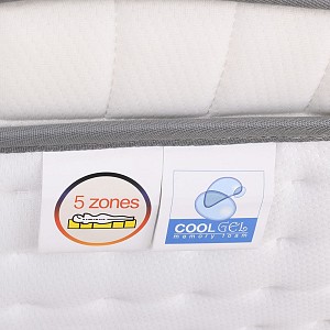 Woodwell ΣΤΡΩΜΑ Pocket Spring 5-Zone, Gel Memory Foam, Μονής Όψης (4) Ε-00024654 Ε2092,2