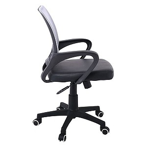 Woodwell BF2101-P Πολυθρόνα Γραφείου με Ανάκλιση Mesh Γκρι - Μαύρο Pu Ε-00023262 ΕΟ254,1P