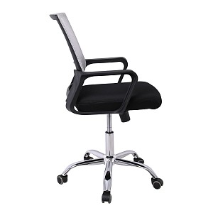 Woodwell BF2110 Πολυθρόνα-Pro Γραφείου Μέταλλο Χρώμιο, Mesh Γκρι - Μαύρο Ε-00025828 ΕΟ256,1