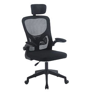 Woodwell BF3055 Πολυθρόνα Γραφείου- Διευθυντή, Mesh Μαύρο Ε-00026532 ΕΟ5302,1