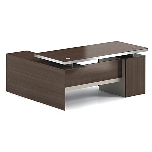 Woodwell CONCEPT Γραφείο Αναστρέψιμη Γωνία, Απόχρωση Καρυδί - Μπεζ Ε-00026635 ΕΟ804,3