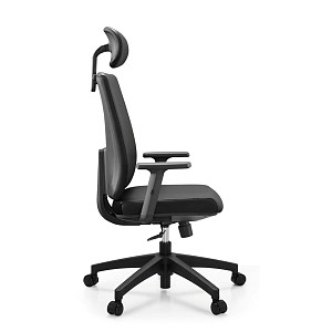 Woodwell BF8200 Πολυθρόνα Γραφείου Διευθυντή, Pu Μαύρο Ε-00026641 ΕΟ623,1