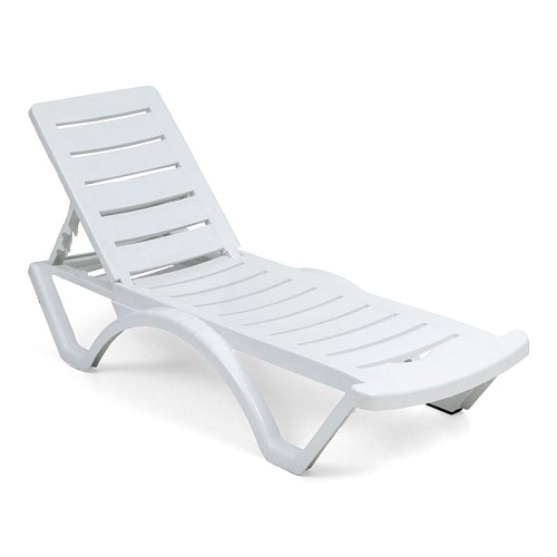 Woodwell SANDY Ξαπλώστρα Στοιβαζόμενη PP-UV Άσπρο Ε-00026761 Ε330,1
